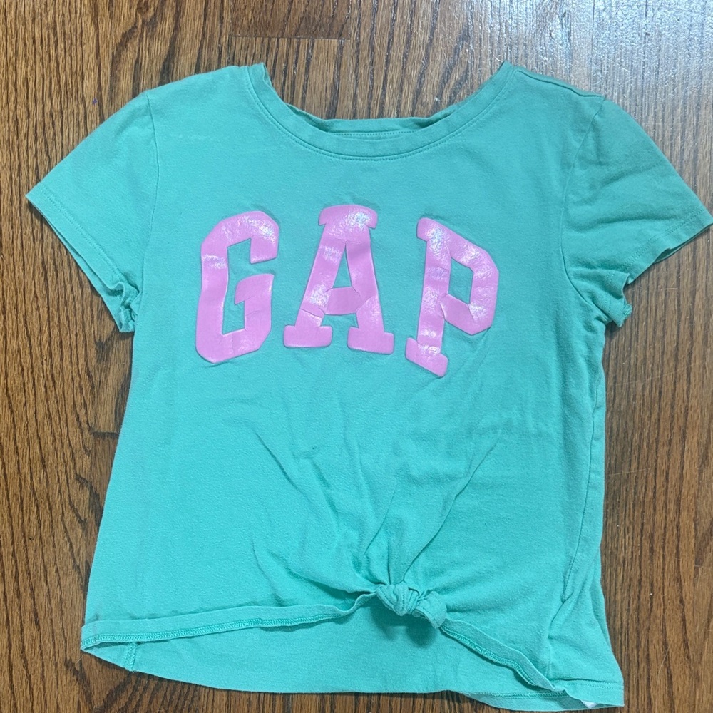 GAP Kids Aqua and Pink Graphic Tee